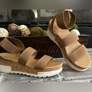 🦃 Women's Tan Wedge Sandals—REDUCED
